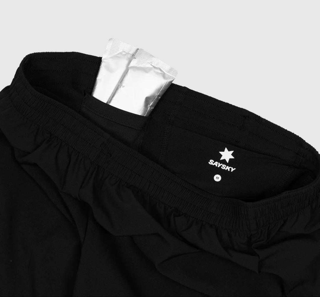 SAYSKYランニングショーツ 5INCH - BLACK Mサイズ