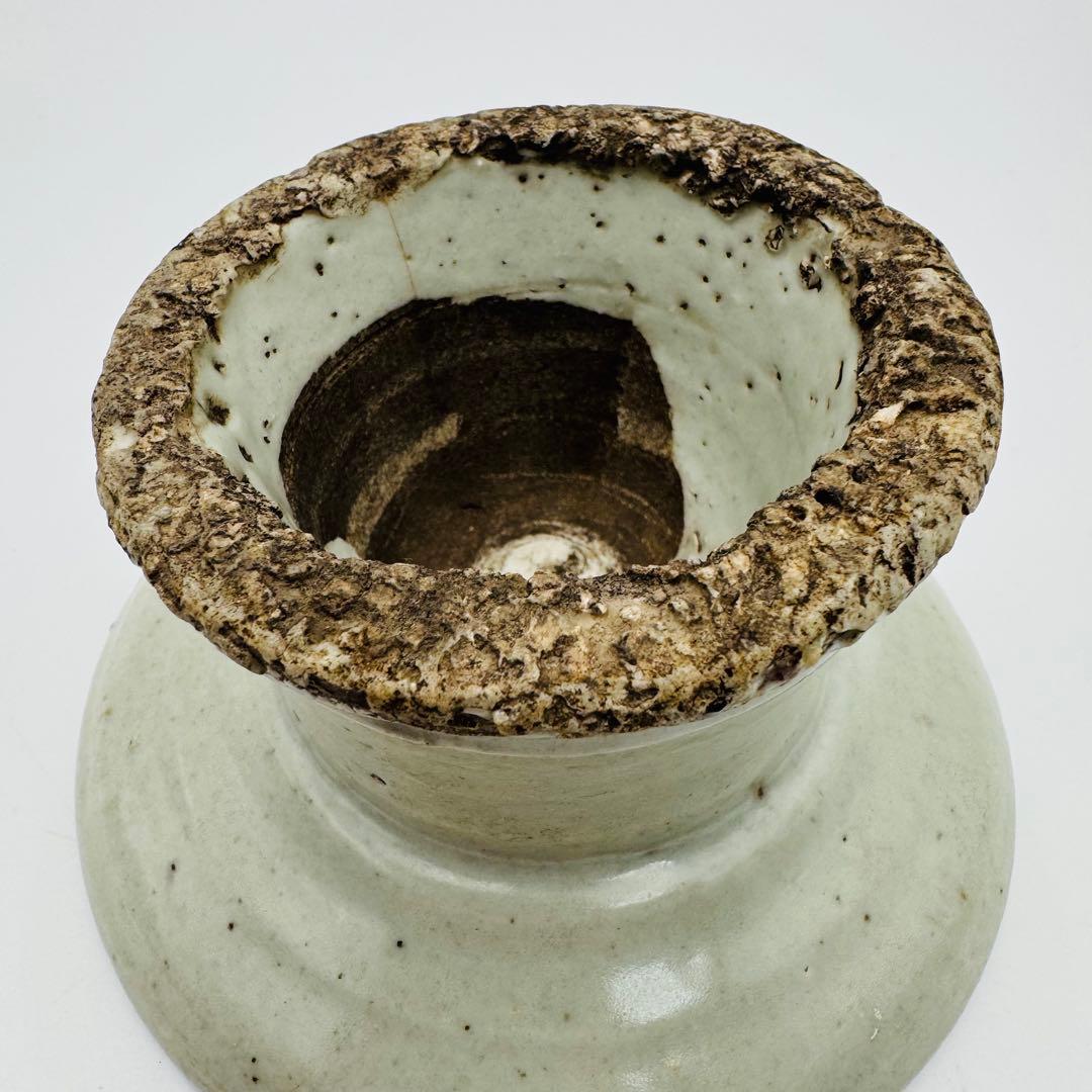 【李朝　朝鮮白磁　高杯　高台皿】骨董　アンティーク　インテリア