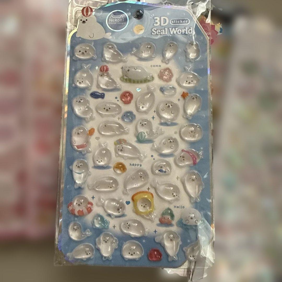 3Dシール　ボンボンドロップ風　9枚セット