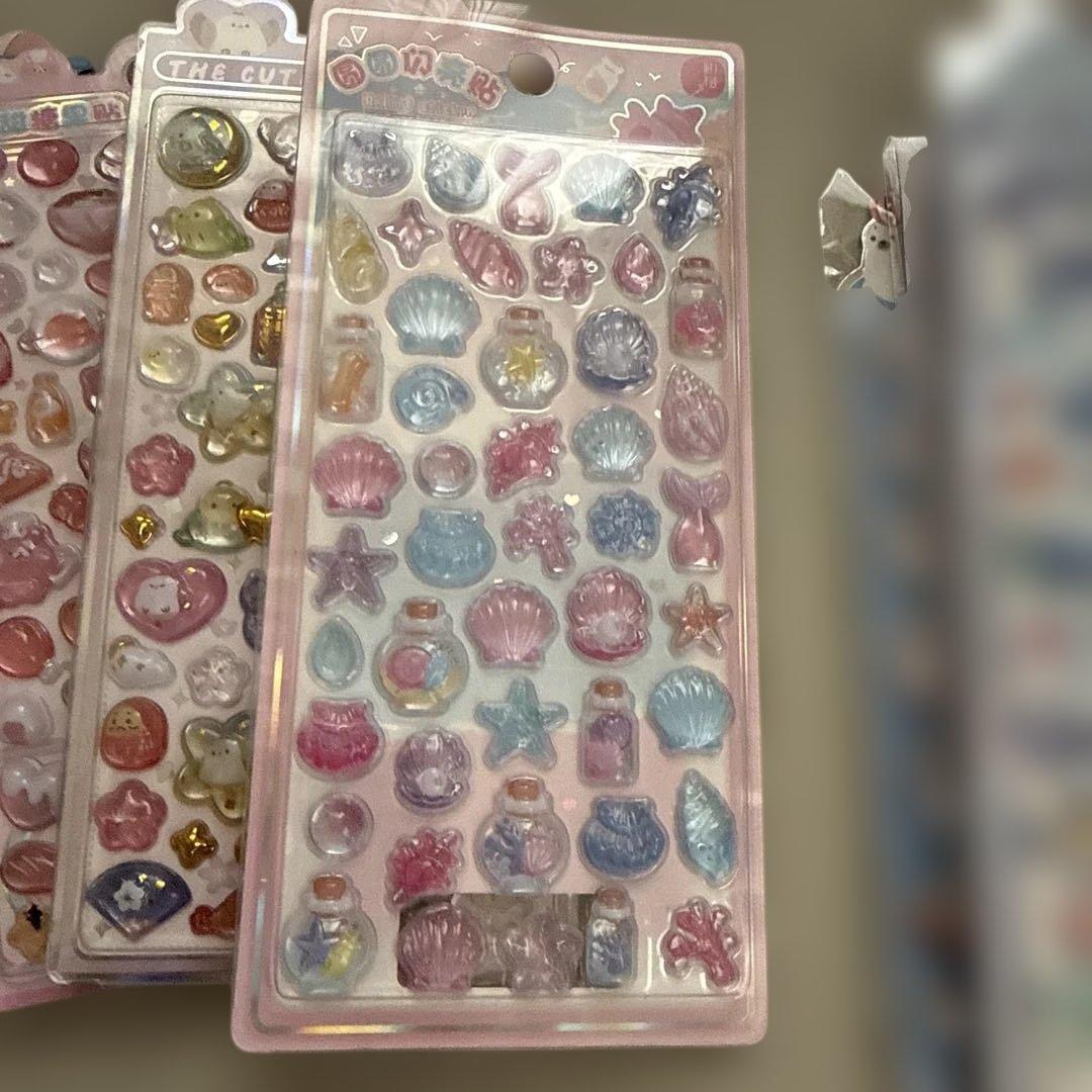 3Dシール　ボンボンドロップ風　9枚セット