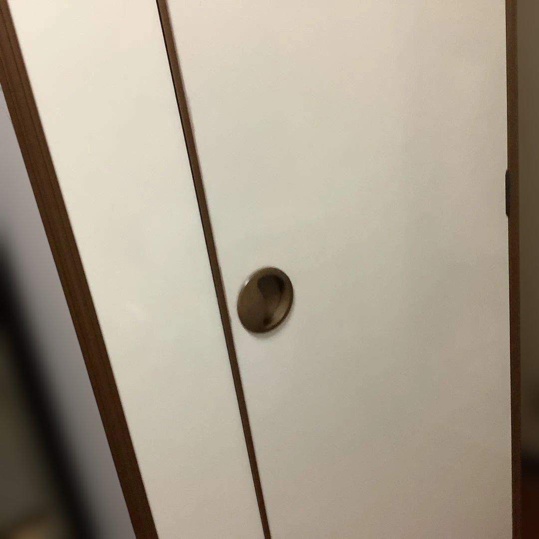 昭和レトロ　ロッカー　洋服ダンス　木製　スリムキャビネット　オフホワイト