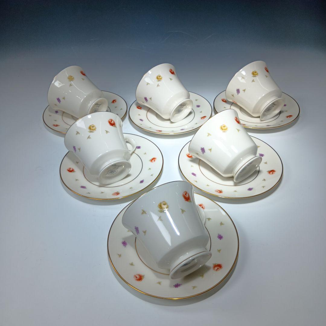 ノリタケ　ニットーロイヤルアイボリーRC　カップ＆ソーサ6客