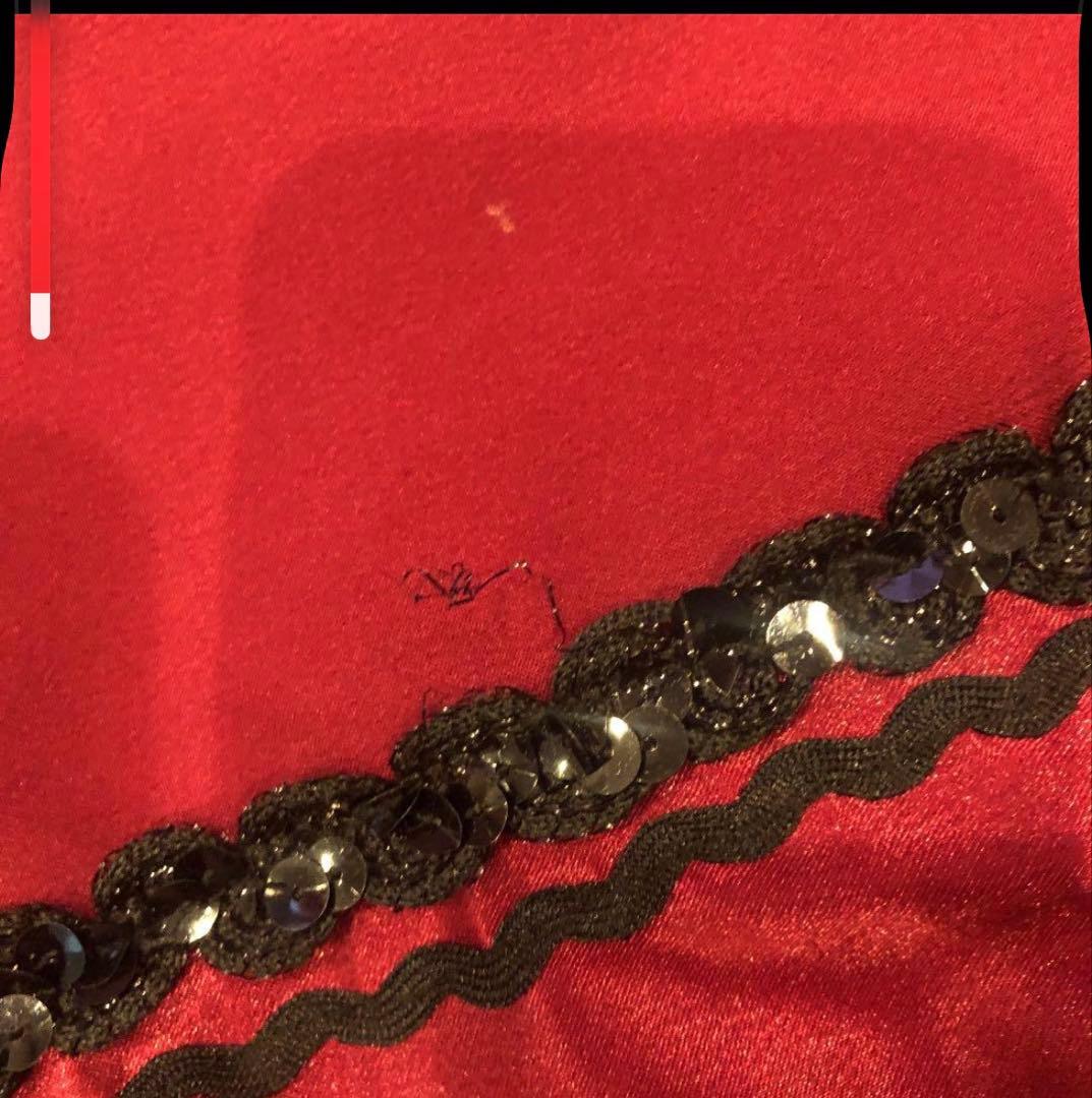 SONIA JOHNES フラメンコハイウェストファルダワインレッド色ＭＢサイズ