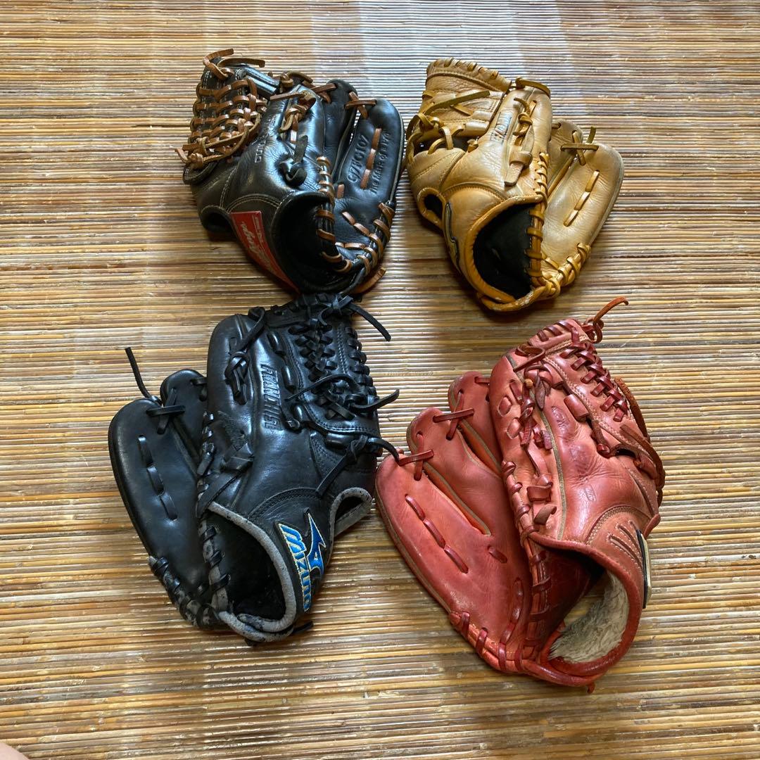 ⭐️少年軟式用　グローブ　4つセット　ミズノ　ローリングス　左用2個　右用2個