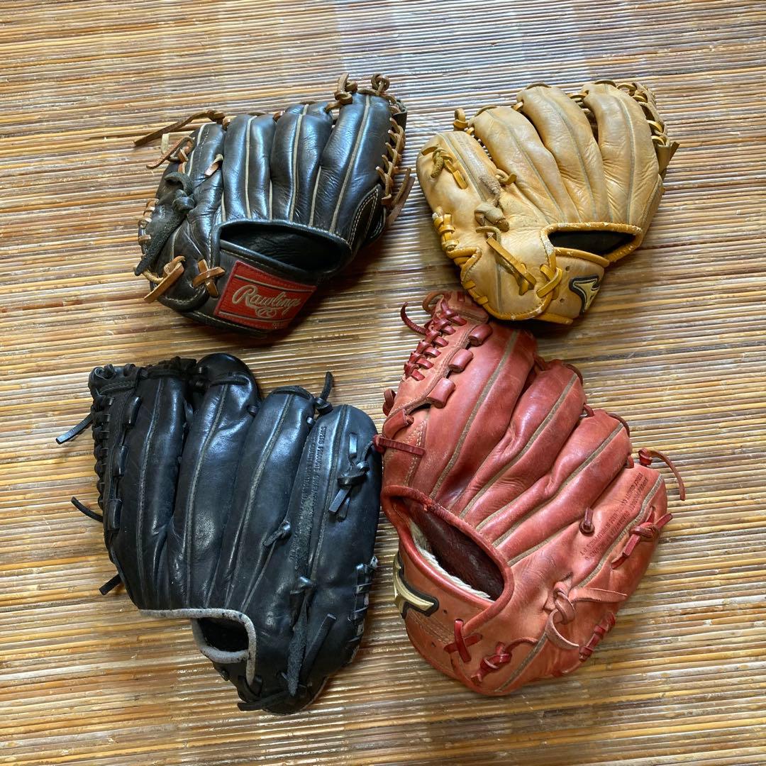⭐️少年軟式用　グローブ　4つセット　ミズノ　ローリングス　左用2個　右用2個