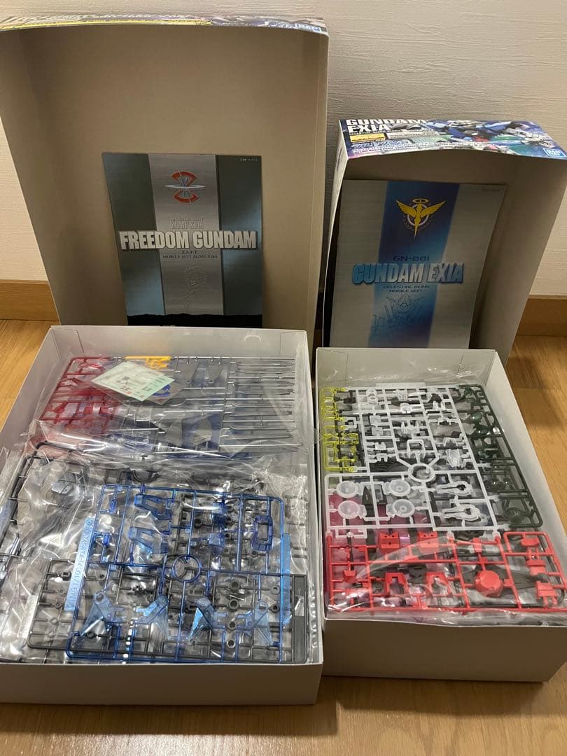 未組立　ガンプラくじ　MG 1/100 フリーダム　エクシア