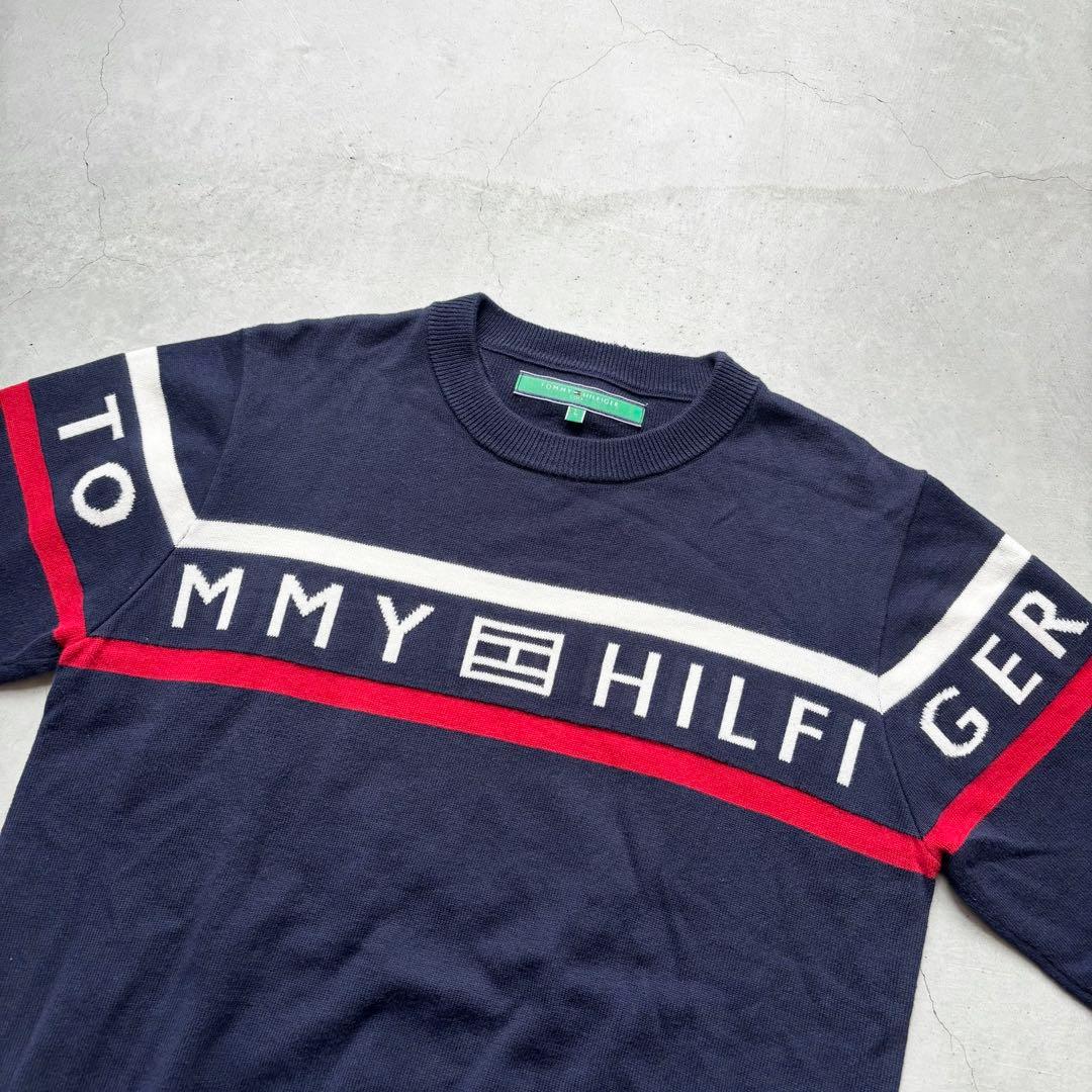 トミーヒルフィガーゴルフ ニットセーター ロゴ L