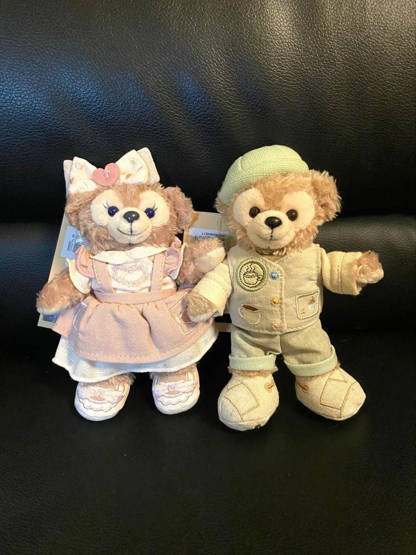 上海ディズニー　ナチュラルカラー　ダッフィー&シェリーメイ　キーホルダー