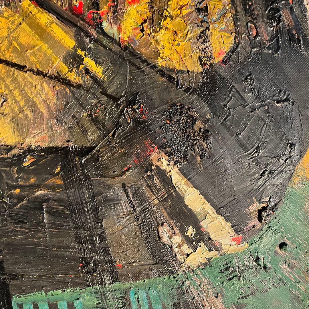 ★真作★ 文勝(ウンシュン) 古跡 油絵 額付き 貴重作品