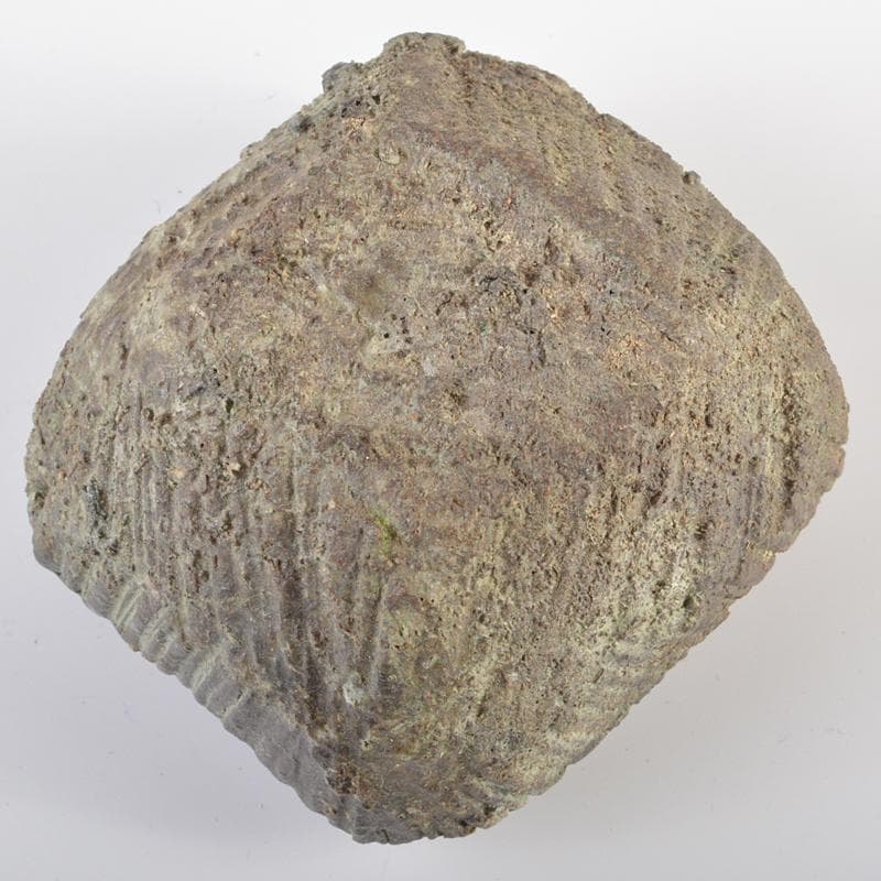 茶道具　常滑焼　小西洋平作　真焼　香合　共布共箱　C　R6322