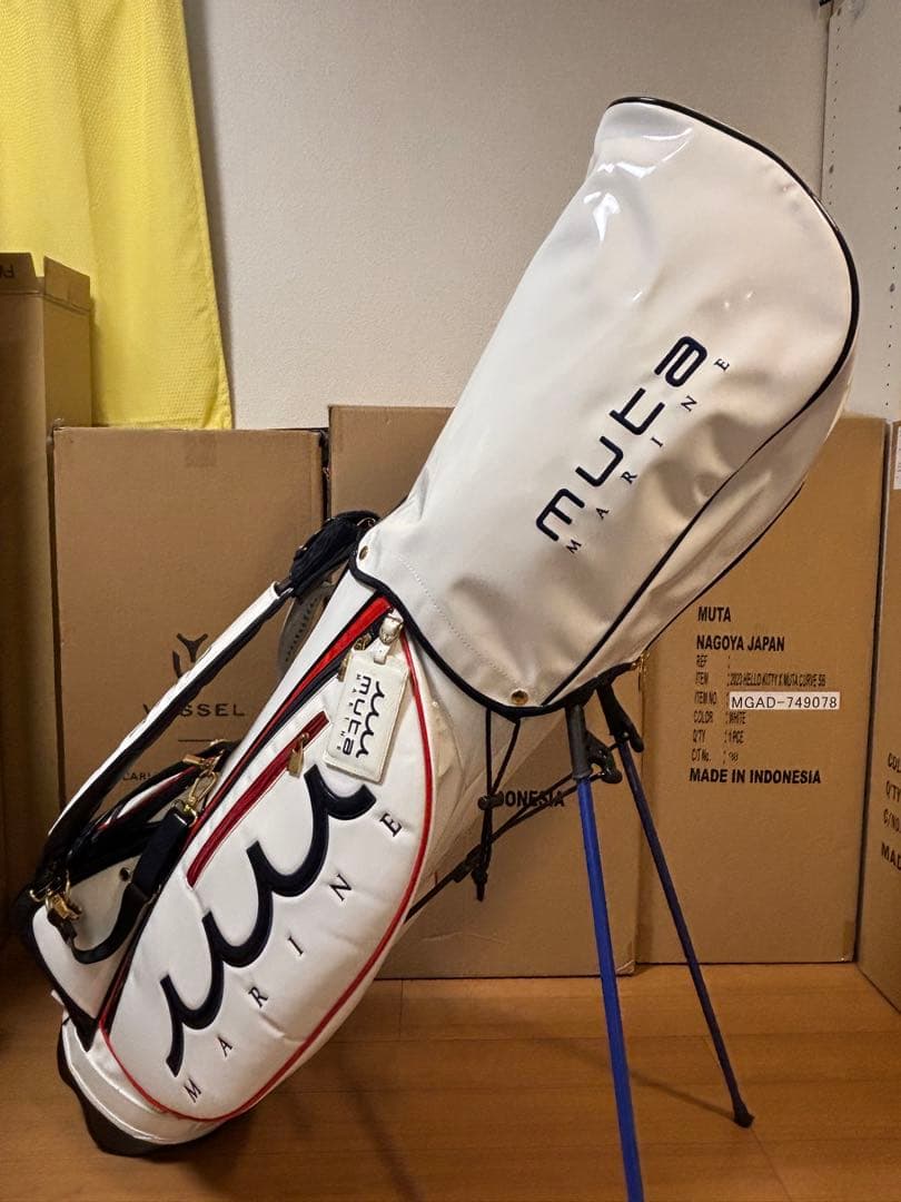 美品 muta MARINE ムータマリン エナメル スタンドキャディバッグ