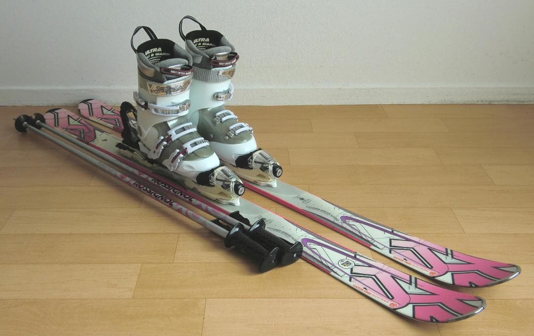 ■■送料無料■K2■女性用スキーフルセット■板142靴23.5■メンテ付■■