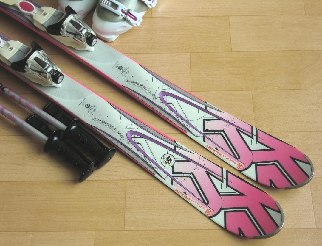 ■■送料無料■K2■女性用スキーフルセット■板142靴23.5■メンテ付■■