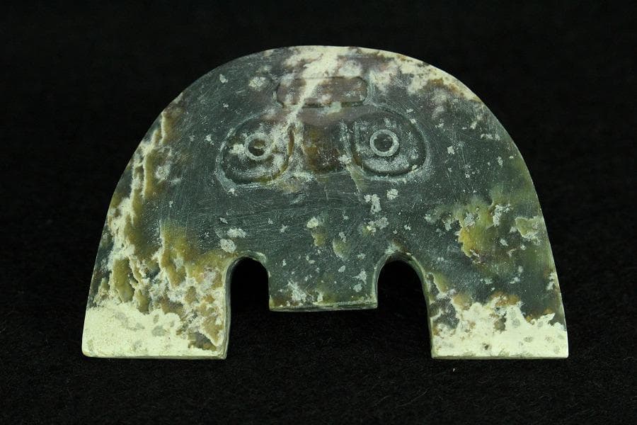 中国美術 古代 砡刻 饕餮 装飾 四件 コレクター蔵品(K-YC517)