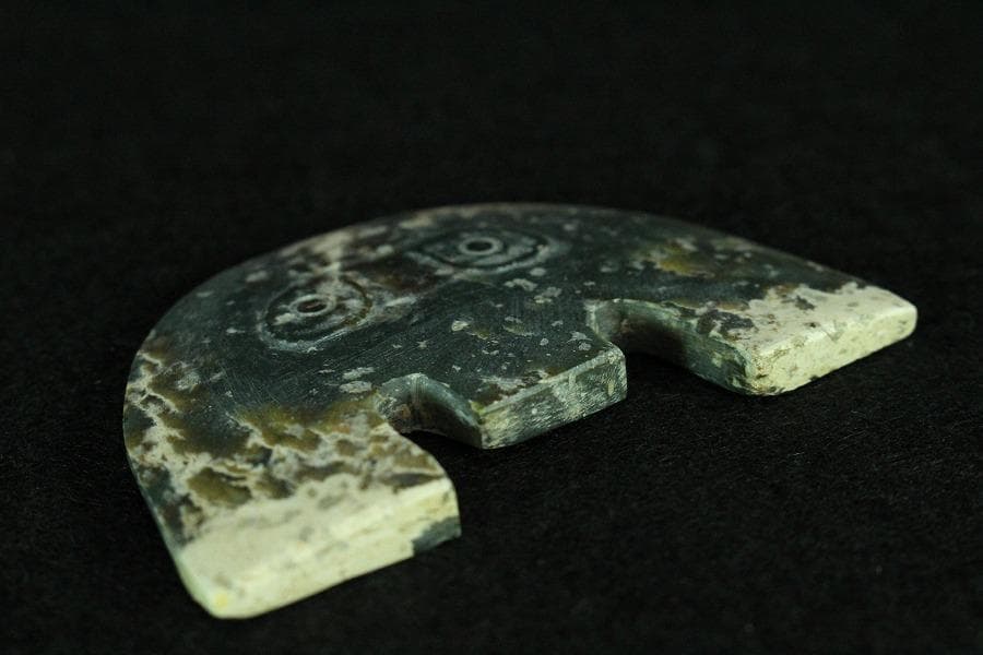 中国美術 古代 砡刻 饕餮 装飾 四件 コレクター蔵品(K-YC517)