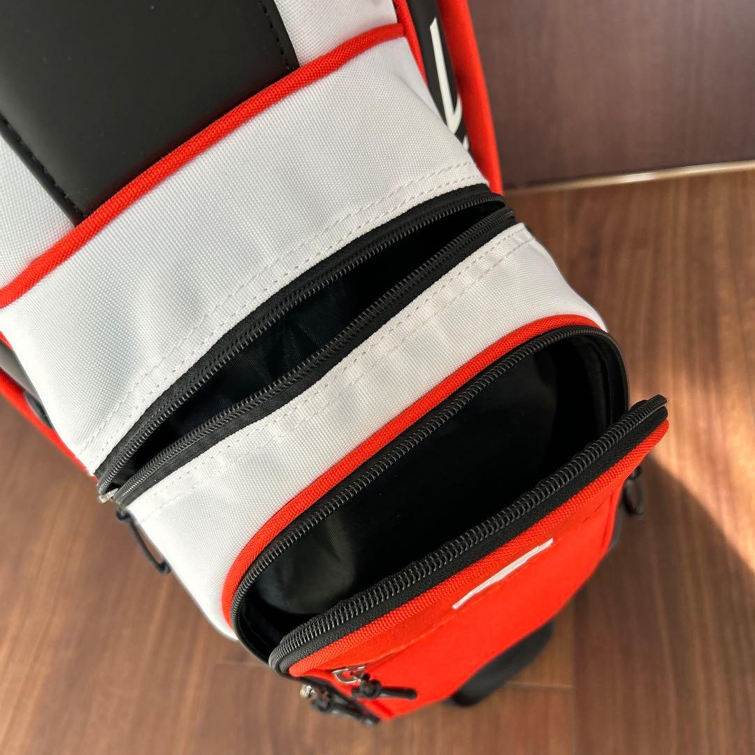 ‼️美品‼️デサント ゴルフ キャディバッグ スタンド式 オレンジ DQBVJJ04