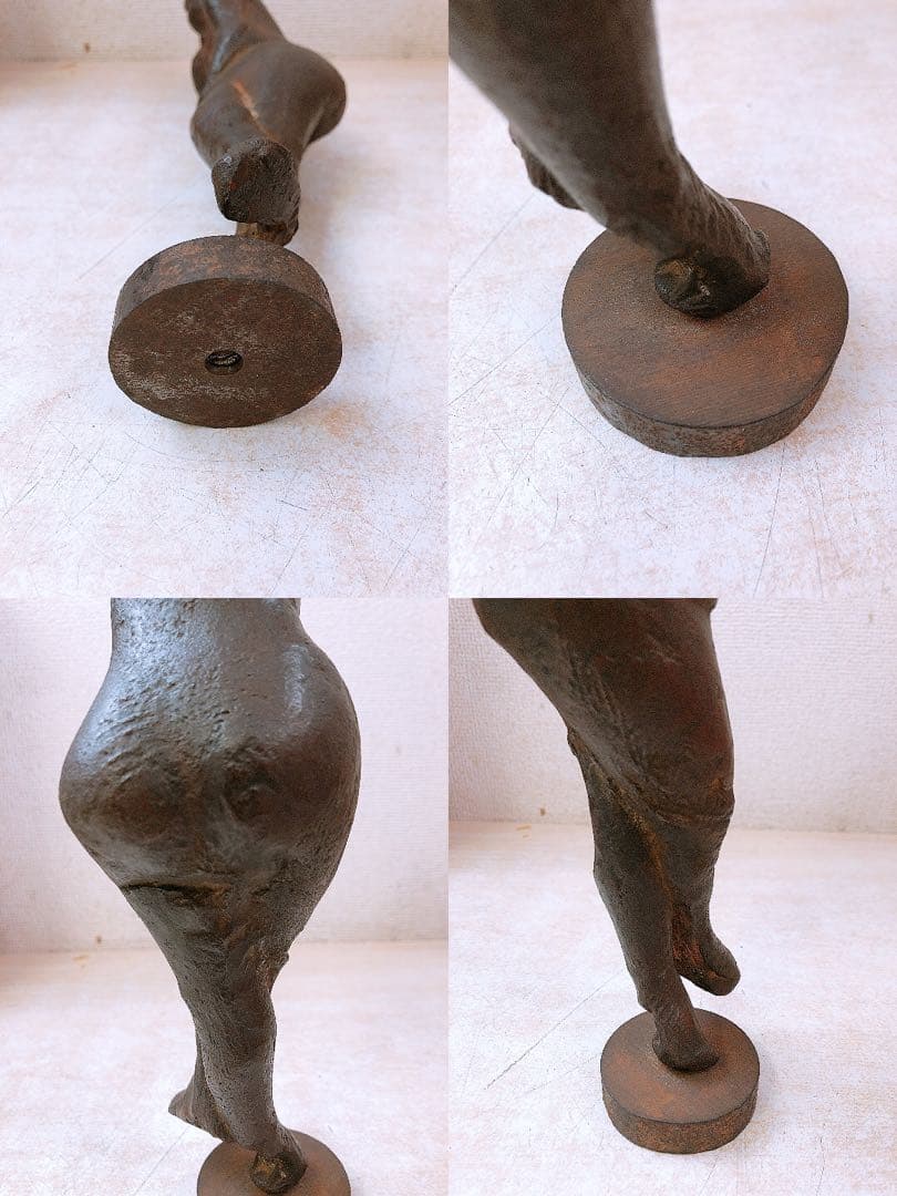 竹*政様 ブロンズ像 2体まとめ 斉藤吉郎 裸婦像 銅像 彫刻 アート作品 木箱