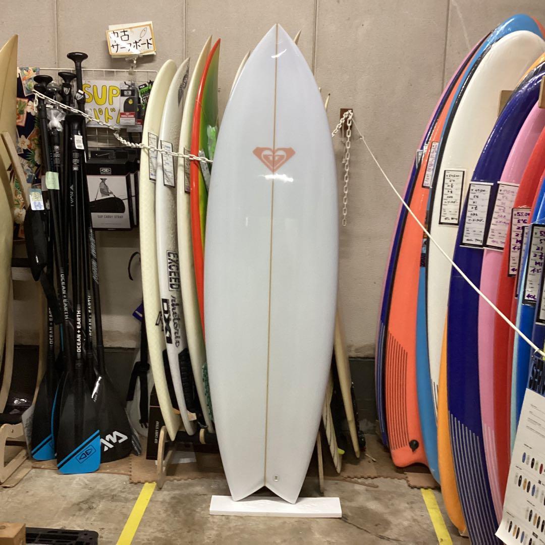 新品女子に大人気ROXY 188cm6’2テイクオフ楽々フィッシュ展示品格安　白