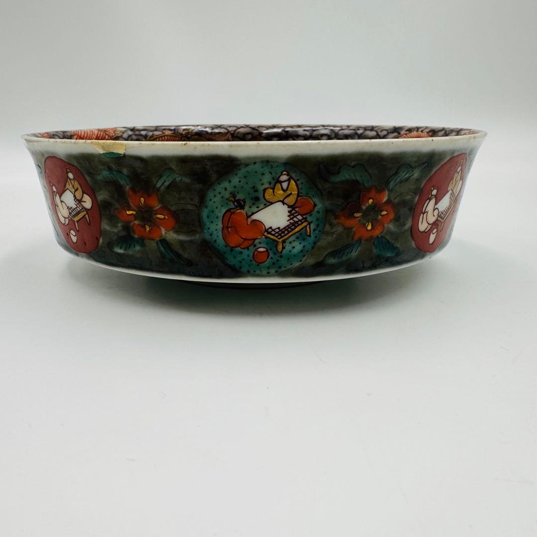 【時代　伊万里焼　鴨に杜若　龍　鳳凰なます皿　四客】食器　料亭　銘々皿　向付