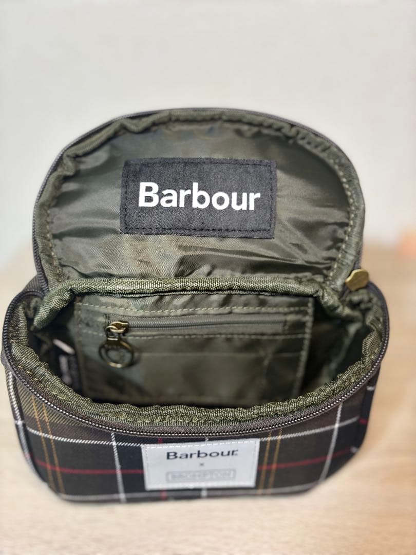 新品ブロンプトン　バブアー　ジップ　ポーチ　Barbour Brompton