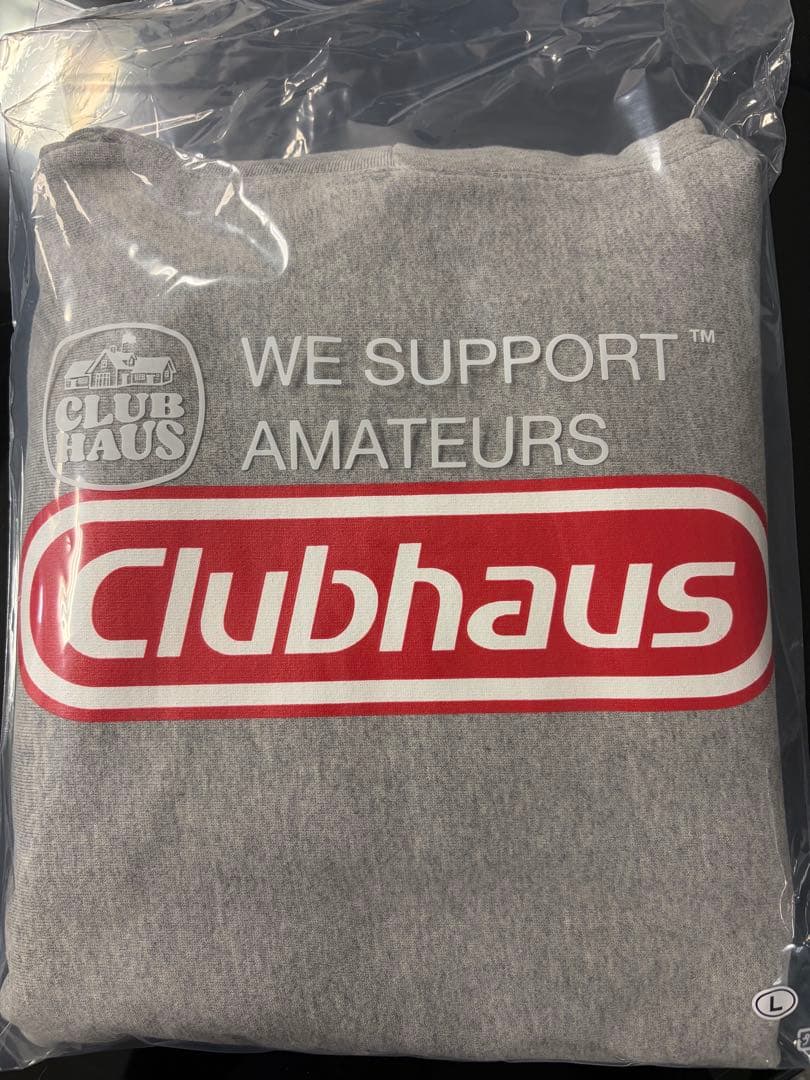 CLUBHAUS × HASEGAWA Hoodie - Red Logo L