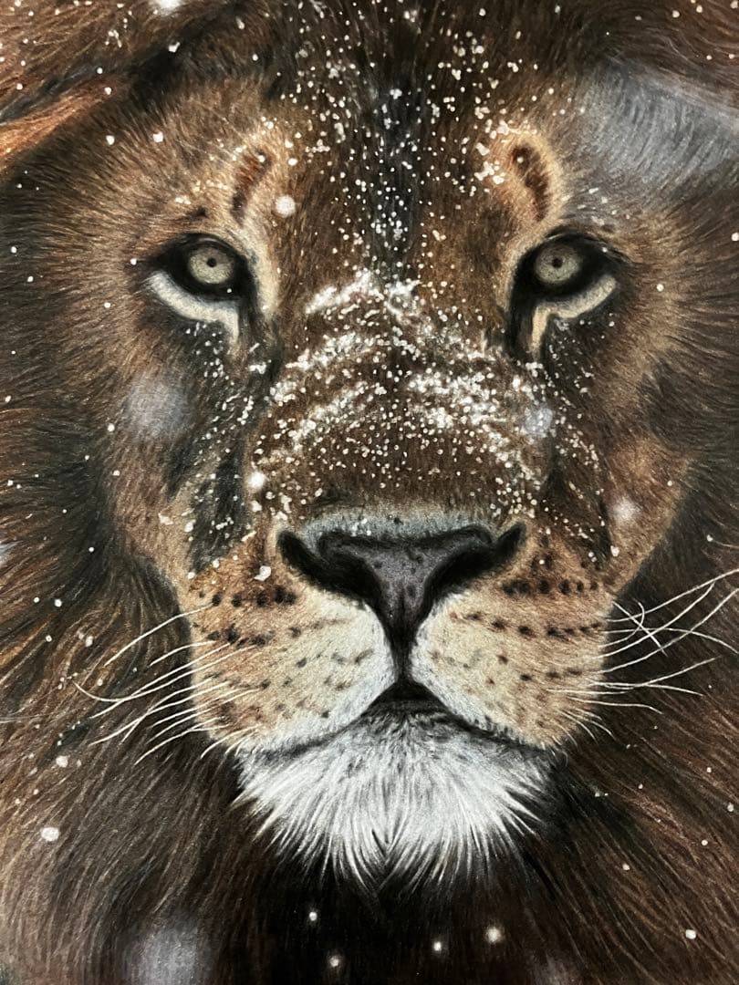 凍空と 色鉛筆画 パステル