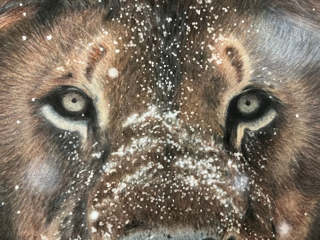 凍空と 色鉛筆画 パステル