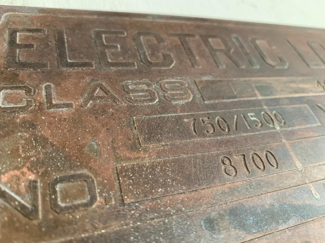 GE ブラス真鍮プレート サインプレート　銘板 銘盤 インダストリアル