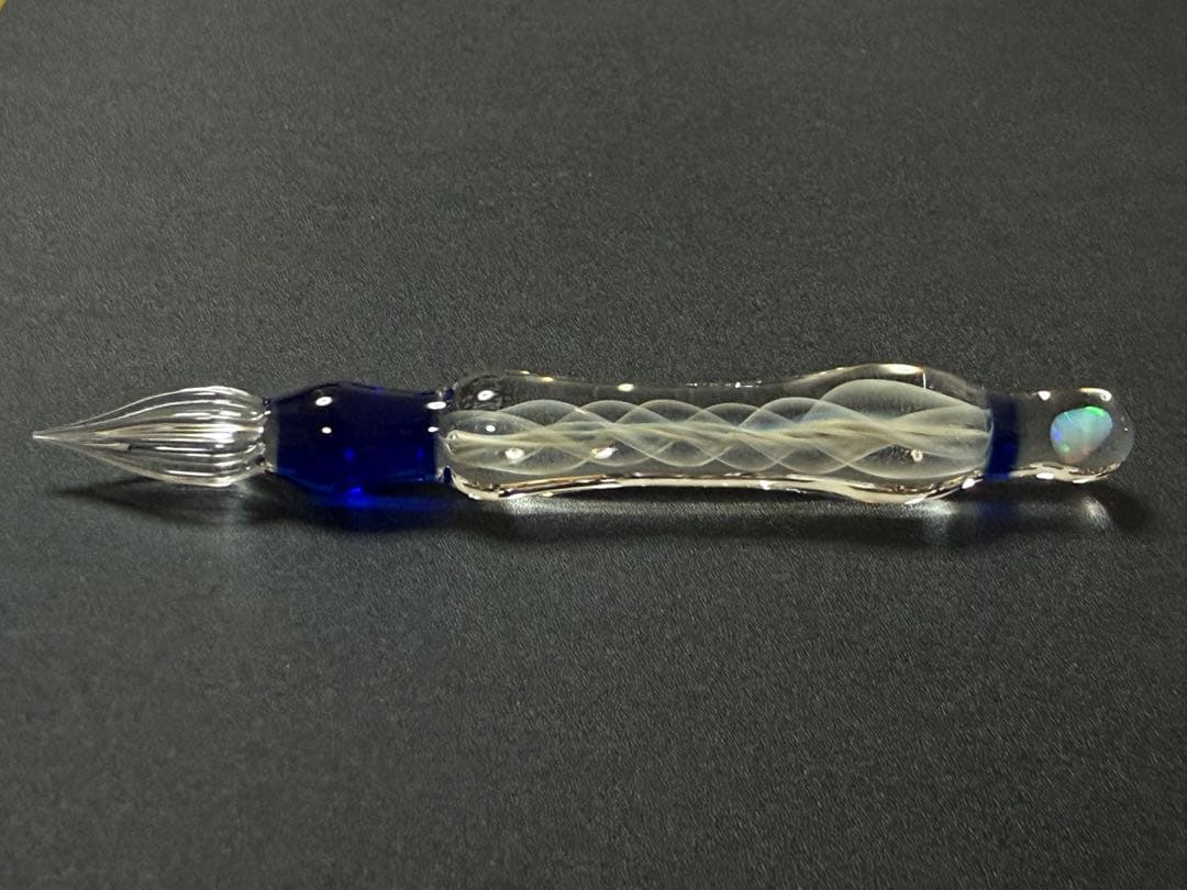 川西硝子◆ガラスペン　螺旋タイニー