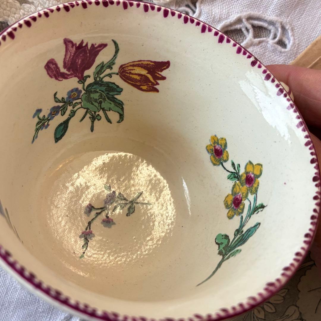 Gien フランス　ピンク　アンティーク　b 多色刷り　c&s 勿忘草