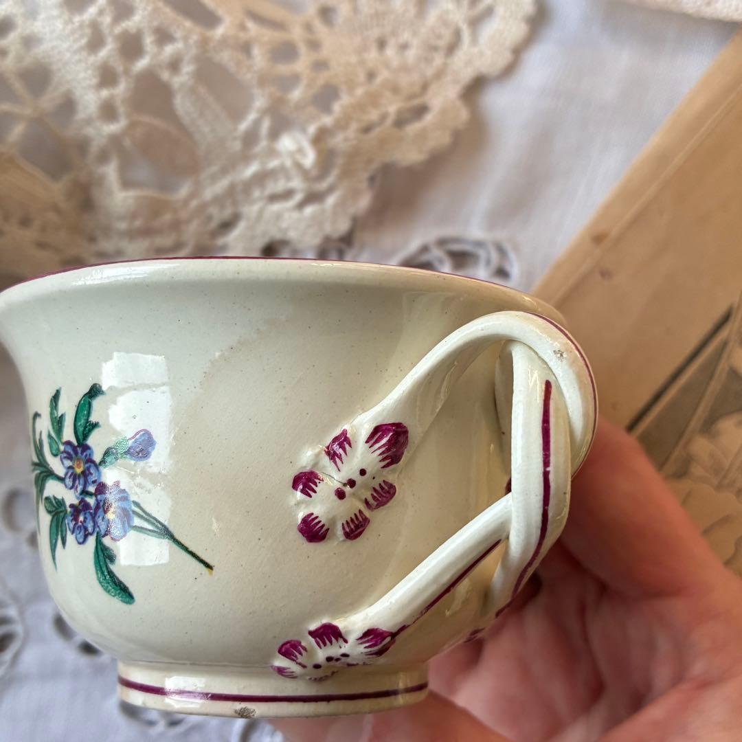 Gien フランス　ピンク　アンティーク　b 多色刷り　c&s 勿忘草