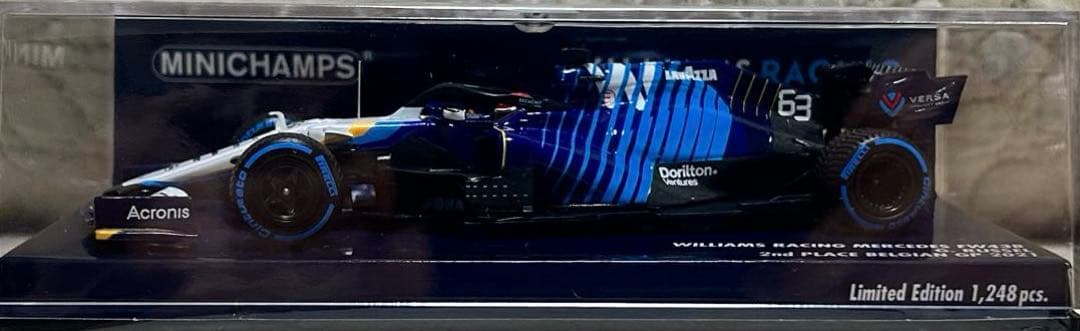 ミニチャンプス1/43 ウィリアムズ FW43B ラッセル2021ベルギー 2位