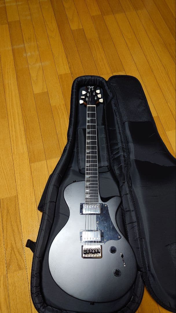 エレキギター マットブラック ケース付き