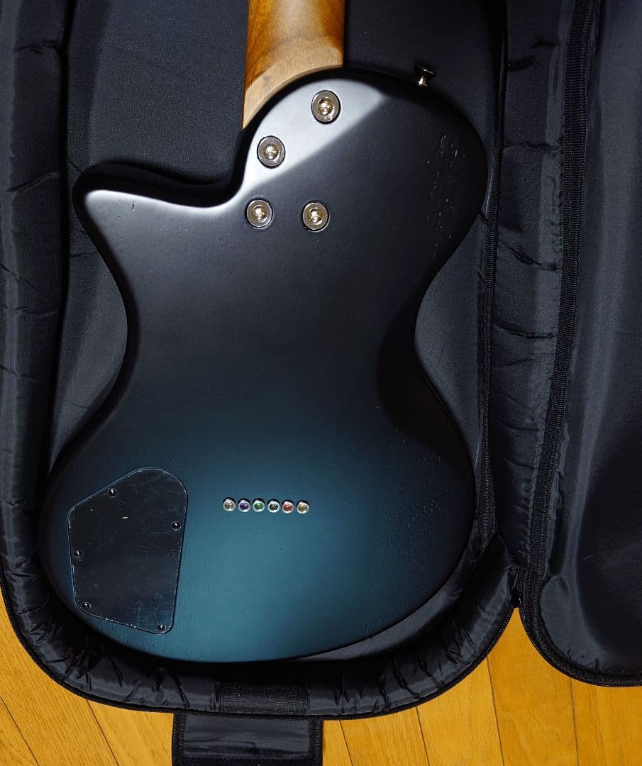 エレキギター マットブラック ケース付き