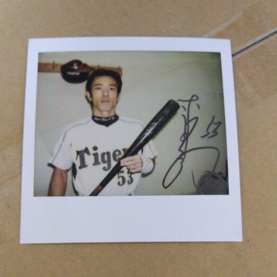 赤星憲広サイン入りバット、写真（ケース付き）