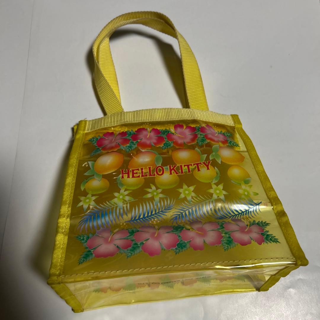 ハローキティ　トロピカル　Hello Kitty ビニールトート　レトロ
