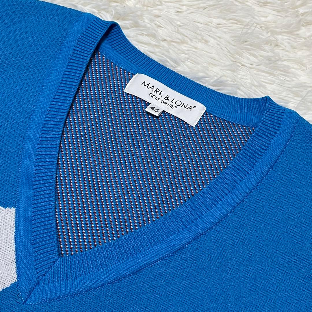 極美品 MARK&LONA ニットベスト ゴルフ 46