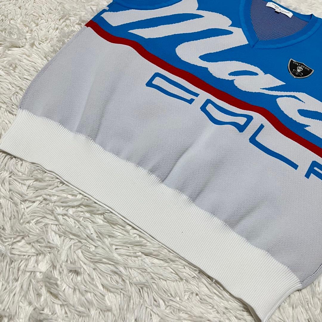 極美品 MARK&LONA ニットベスト ゴルフ 46