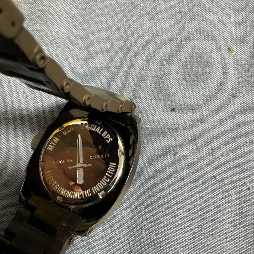 稼働■正規品【MTM】QZ スペシャルOPS 330FT ラウンド 黒文字盤