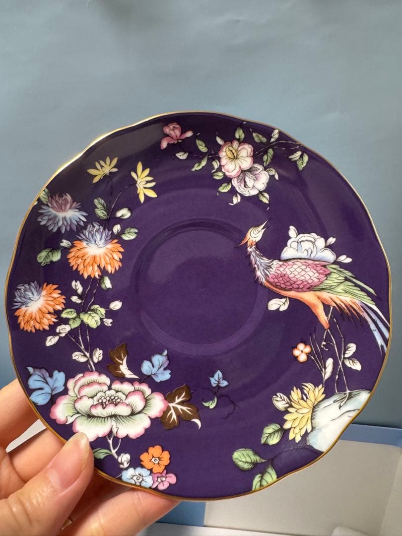  花柄カップとソーサーセット