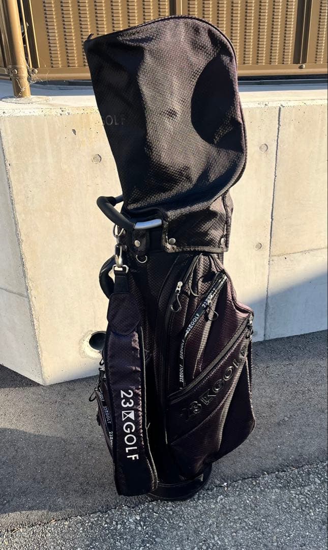23区GOLF ブラック ゴルフキャディバッグ　ハニカム