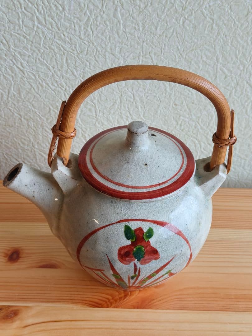 山本教行 赤絵 土瓶 民藝 吉田璋也 出西窯