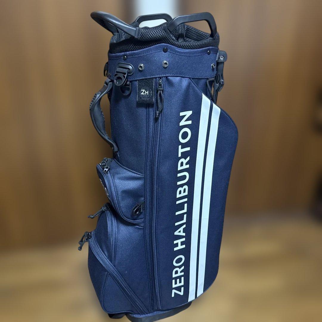 ZERO HALLIBURTON ネイビー キャディバッグ　スタンド式