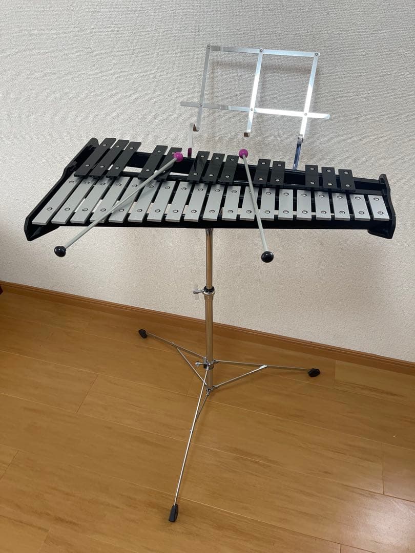 SUZUKI楽器製　鉄琴 調整可能スタンド付き