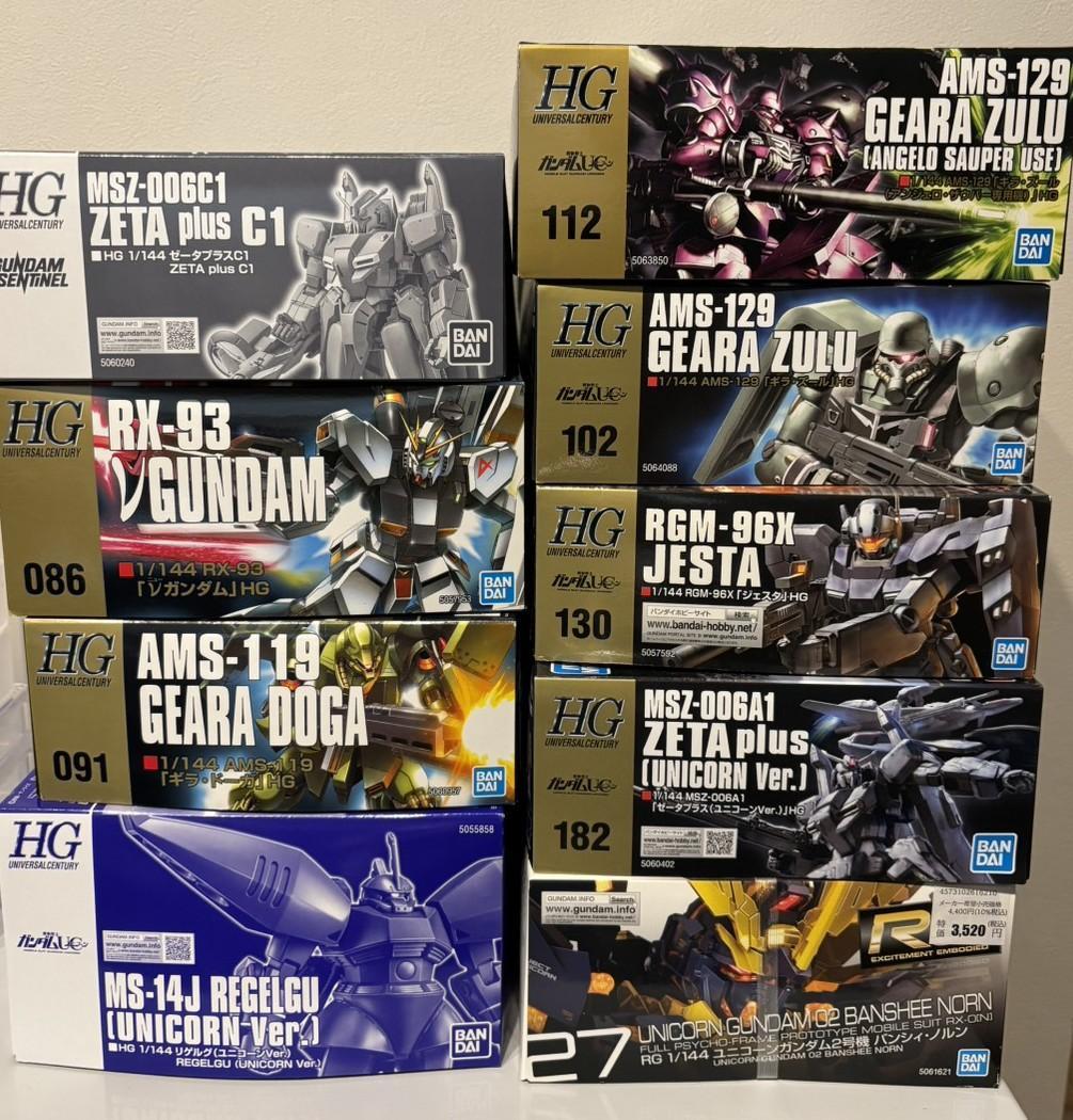 HGUCガンプラ9体セットまとめ売り ガンダム 宇宙世紀