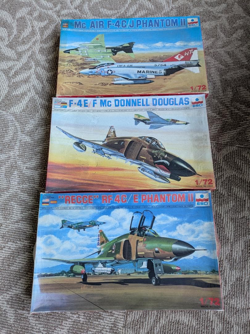 帳レア　プラモデル 1/72 ファントムⅡ　シリーズ3個セット