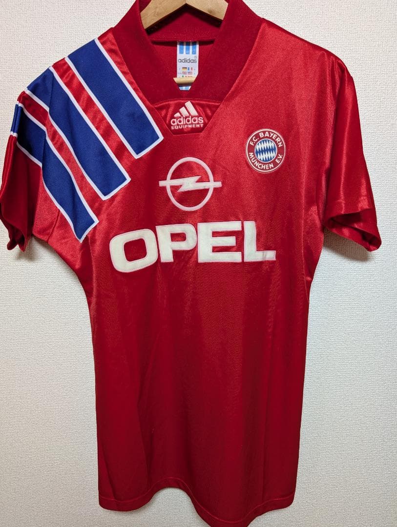 正規品 美品 希少 バイエルン 91–93 ホーム ユニフォーム アディダス M