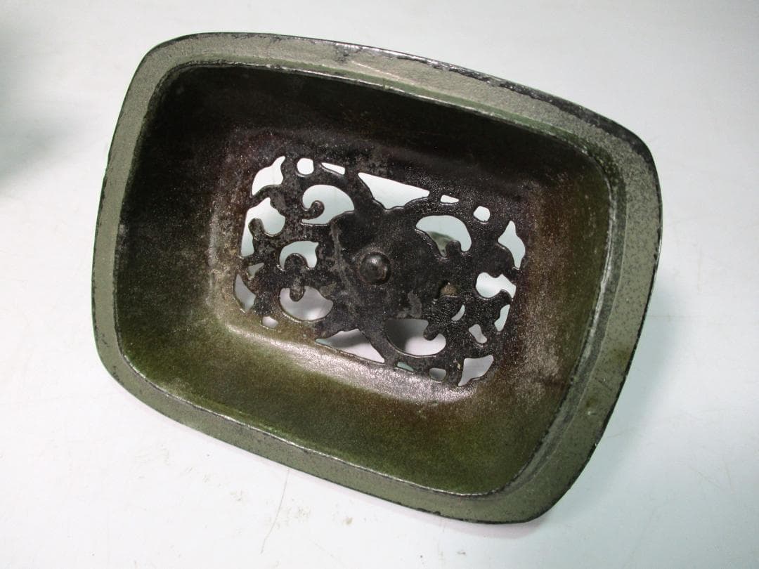 白銅 香炉 計２点 獅子型 正晴 作 ４足耳付 香道具 中国美術