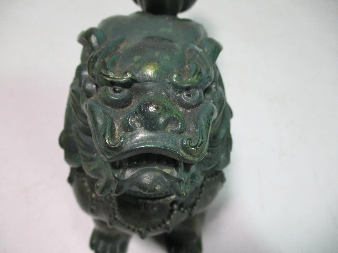 白銅 香炉 計２点 獅子型 正晴 作 ４足耳付 香道具 中国美術