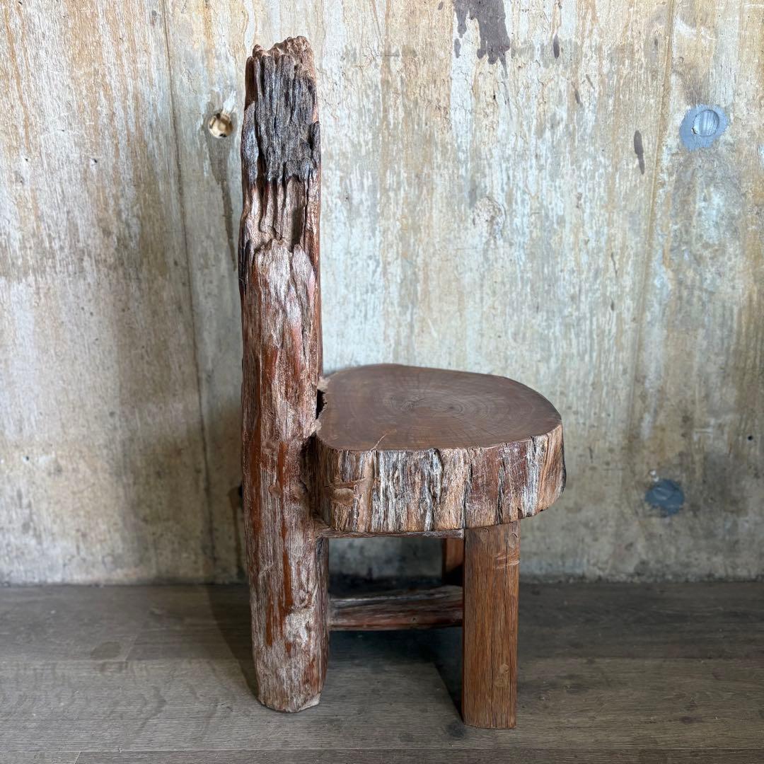 天然木　切り株 丸太 無垢材チェア　ヴィンテージ